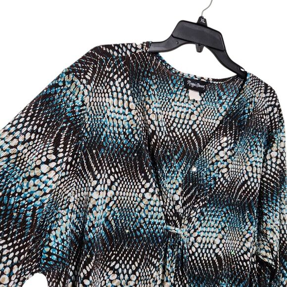 Maggie Barnes Tunic top Size 2X With Sequins Vneck - Picture 4 of 13